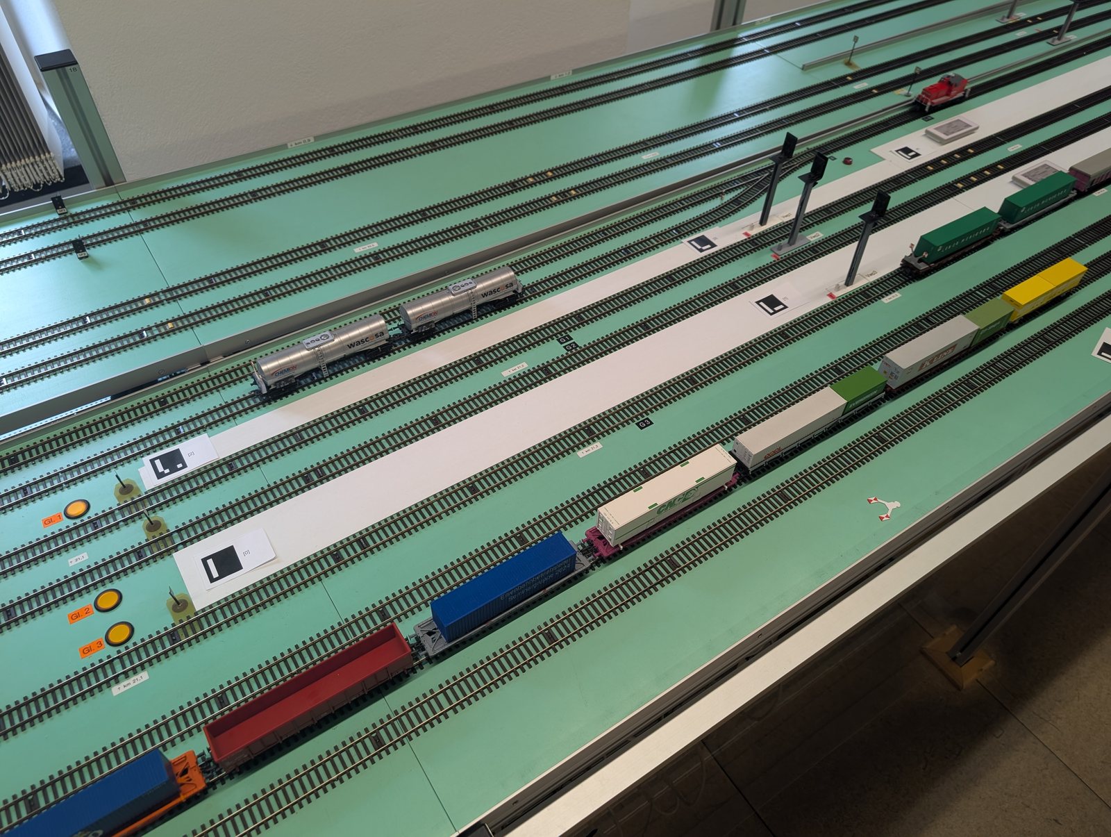 The same model railway table as a plain photo.